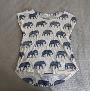 Lightweight boho elephant tee